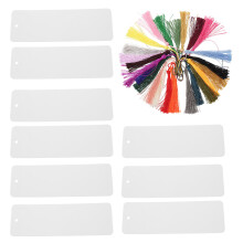 24 papierschmuck lesezeichen mit quaste aus karton für diy, geschenke