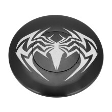 Bike Headset Top Cover with Black Spider Pattern Mountain Bike Stem Cap Steel