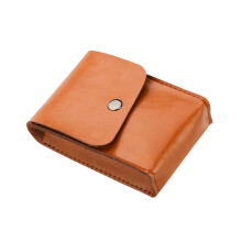 Brauner Leder Power Storage Bag Für Adapter Maus Kabel Organizer
