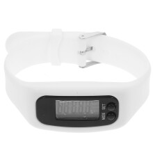 led-multifunktions-schrittzähler-uhr mit kalorienmonitoring, weiß