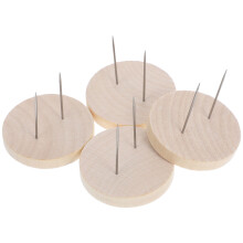 4 sets häkelständer mit holzsockel für puppenzubehör