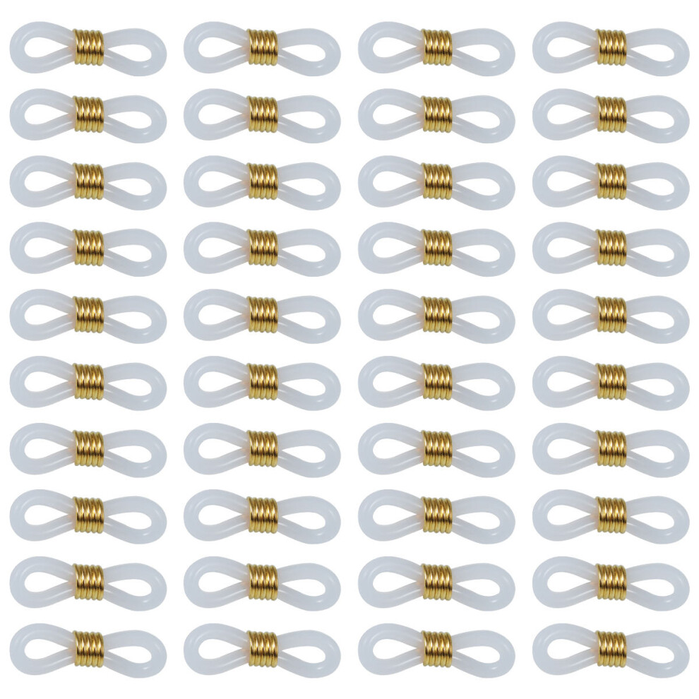 Inoomp 100Pcs Adjustable Silicone Glasses Chain Fixing Ring
