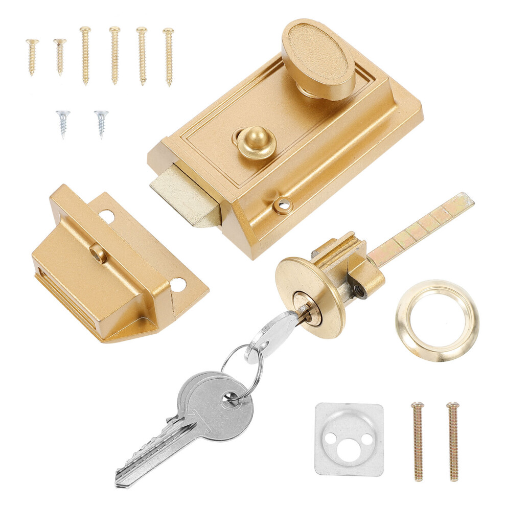 1 Set Vintage Outer Door Lock Durable Latch for Home-image-OPC-PKHNHCZ-NEW