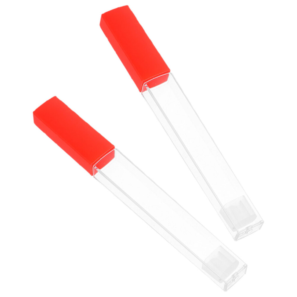 Inoomp 2Pcs Plastic Thermometer Storage Box Holder Case