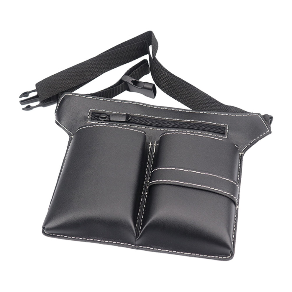 Inoomp Unisex Hair Salon Scissor Bag Barber Pu Waist Pouch