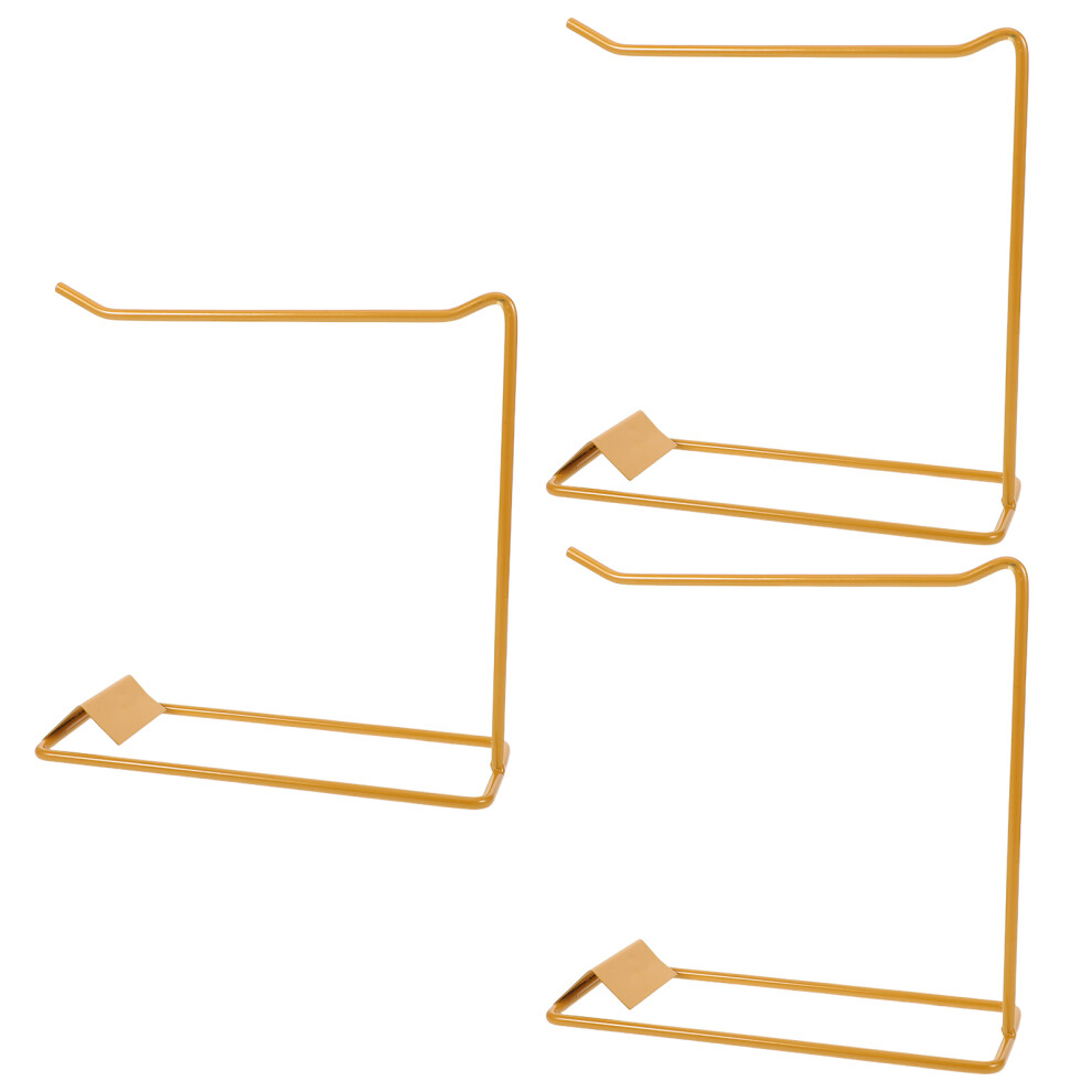 Solustre 3Pcs Nail Polish Sample Stick Display Stand Metal Rack
