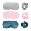 Sleep Eye Mask Hair Ring Set Assorted Color Soft Silk Home Use 5