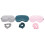 Sleep Eye Mask Hair Ring Set Assorted Color Soft Silk Home Use 1
