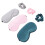 Sleep Eye Mask Hair Ring Set Assorted Color Soft Silk Home Use 10