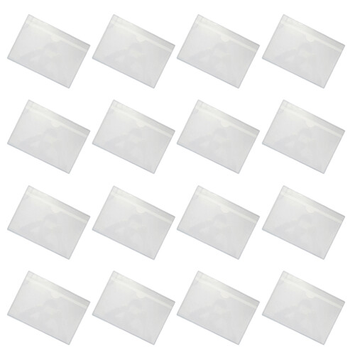 Gymnture 20 Clear Adhesive Pockets With Labels For Organization