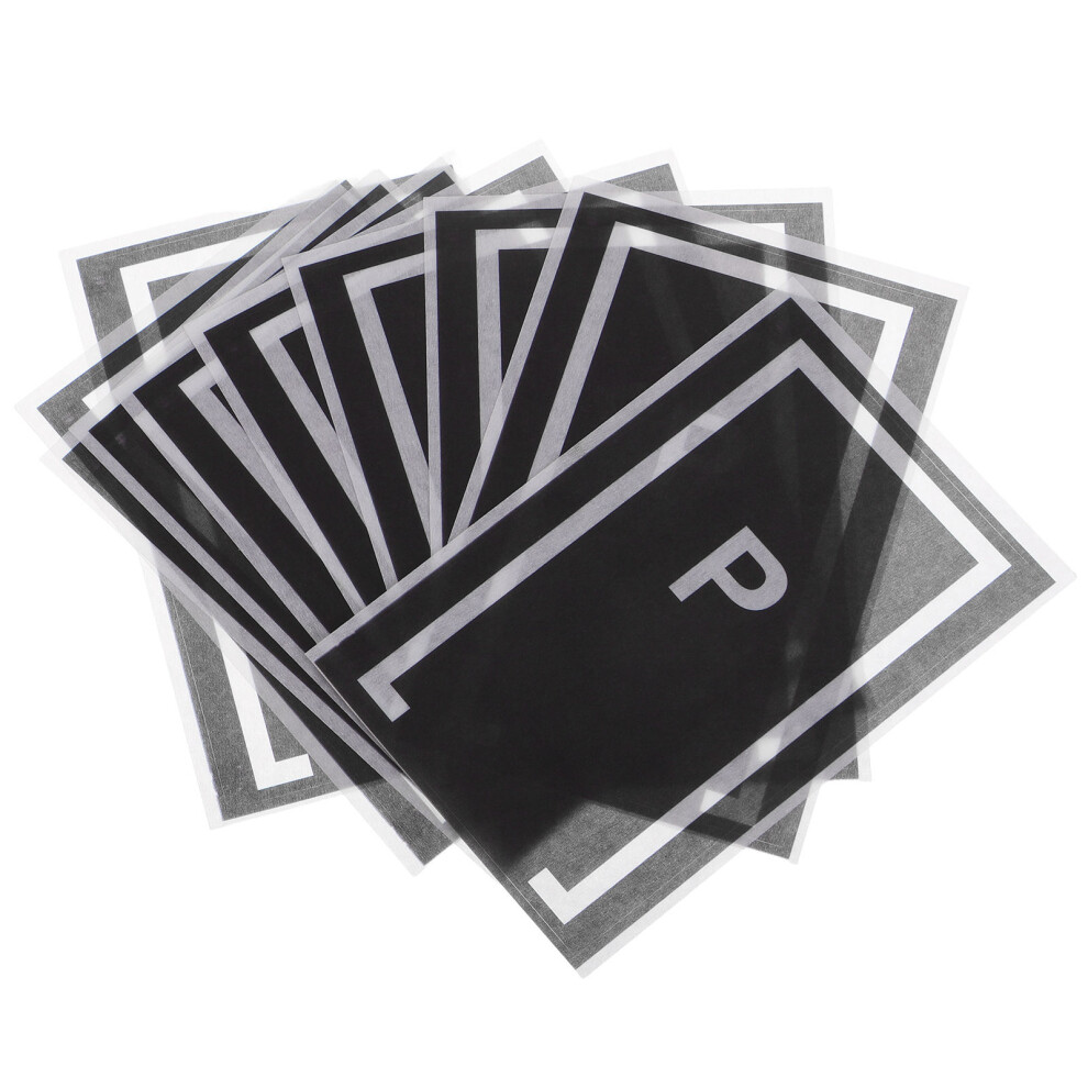 10 Pcs Parking Space Sticker Child 11.50X7.50x0.10cm Black Inoomp