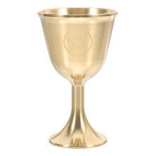 calice pentacle en laiton verre pour cérémonies prières