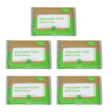 50 Pcs 5 Bags Disposable Toilet Seat Covers Paper For Home Travel