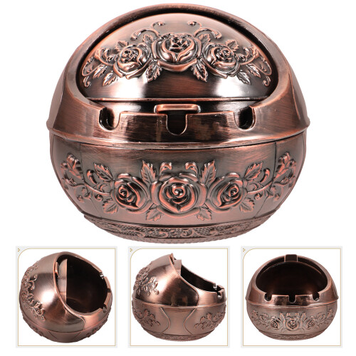 Lidded Desktop Ashtray for Home Office Use 2