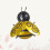 Small Bees Iron Wall Decoration Golden S 5