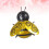 Small Bees Iron Wall Decoration Golden S 8