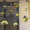 Small Bees Iron Wall Decoration Golden S 11