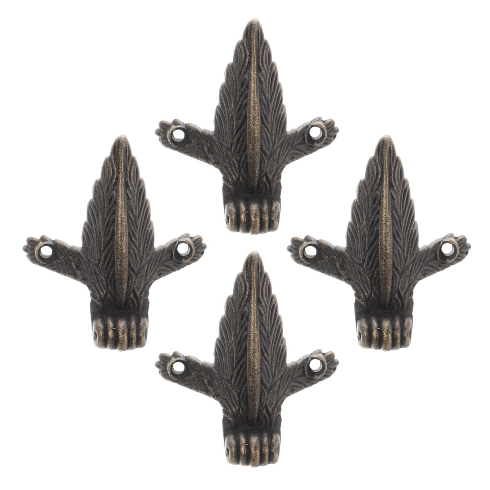 4 Set Vintage Zinc Alloy Cabinet Feet Metal Legs For Furniture 3212096192157