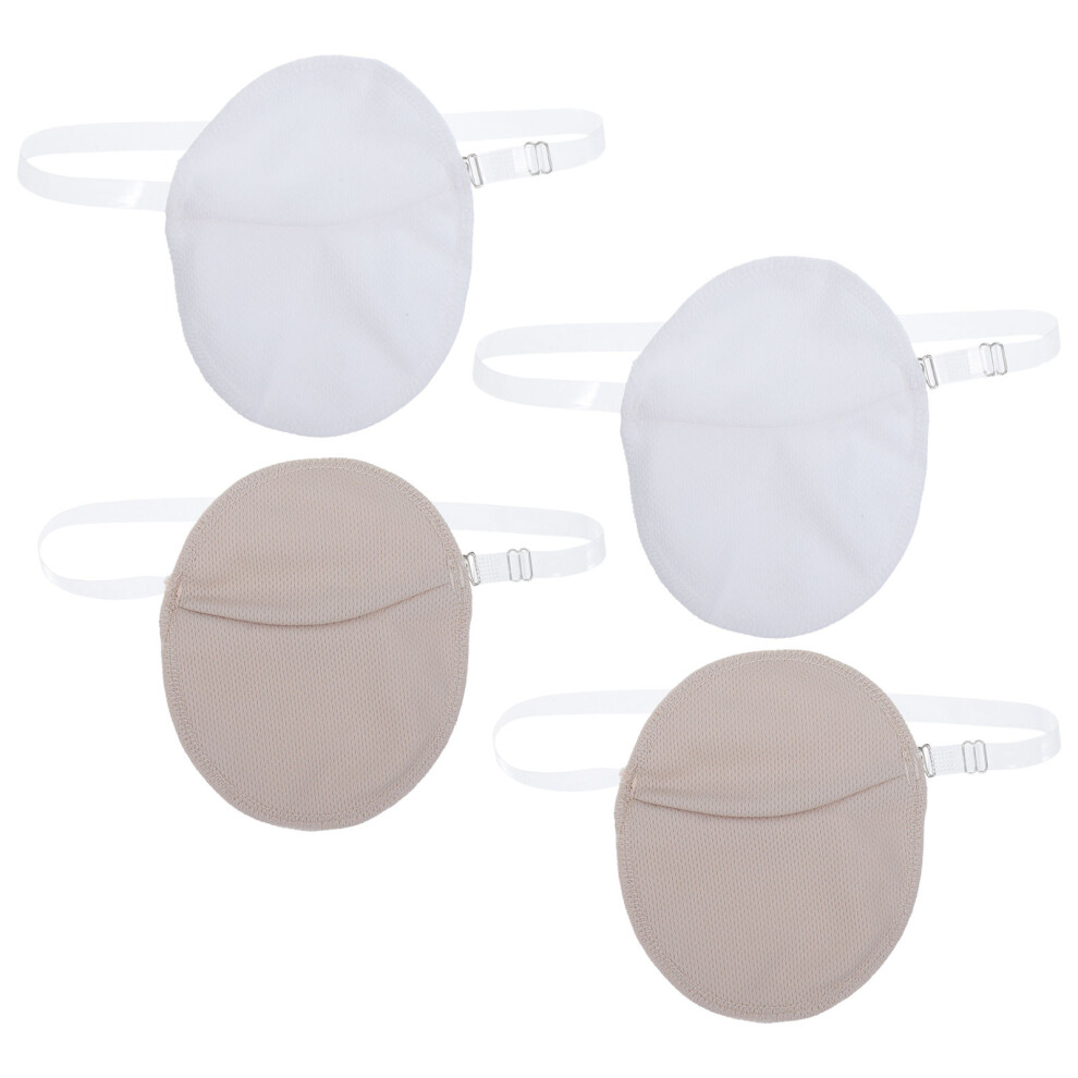 Totority 2 Pairs Reusable Underarm Sweat Pads Quick-Drying With Shoulder Strap