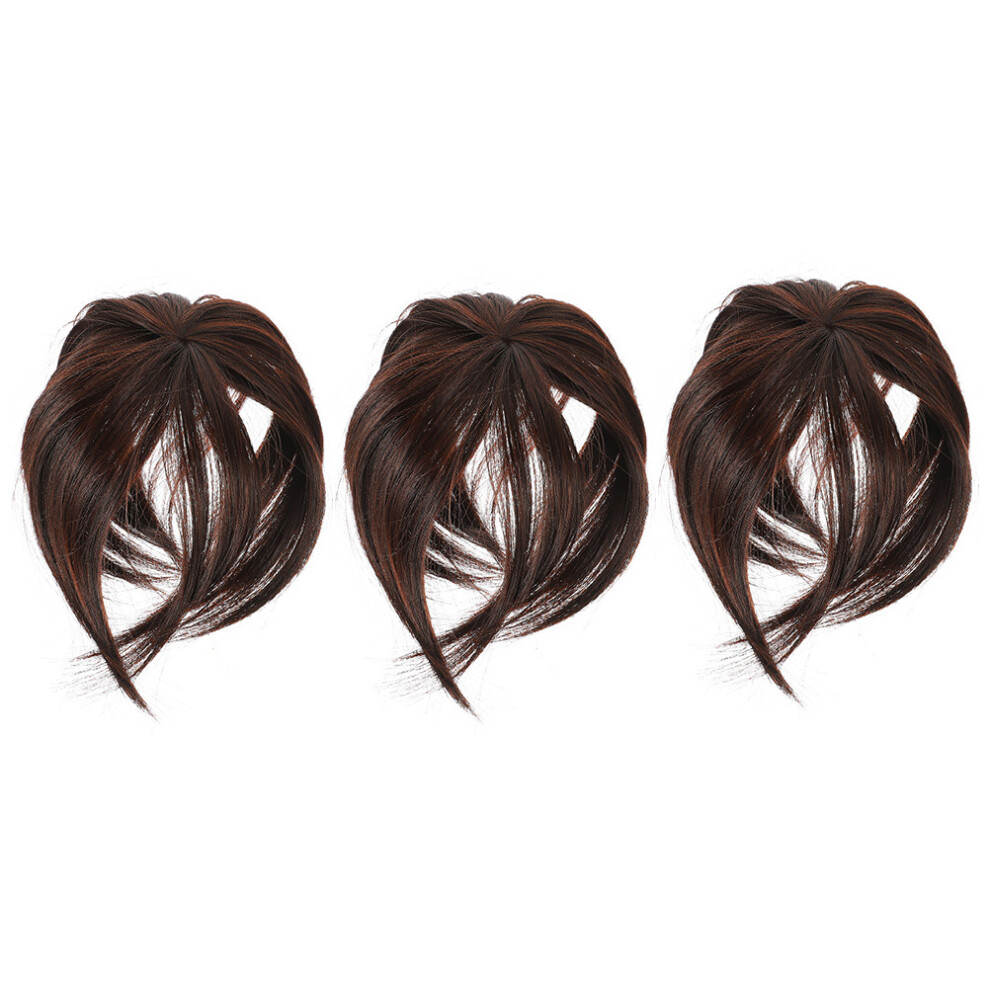 Totority Short Hair Toppers For Women Hairpiece 3Pcs Brown