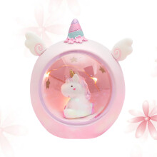 Unicorn Night Light Projector Lamp Stars Moon for Girls Pink