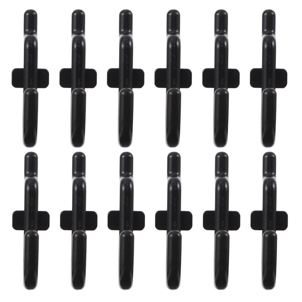 30 Pcs Pegs Pegboard And Hooks Tool Hook 5.00X3.50x0.50cm Black 3212175305201