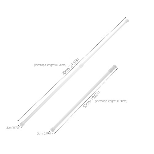 Adjustable Clothing Rod Iron Round 1set For Bathroom Use 1