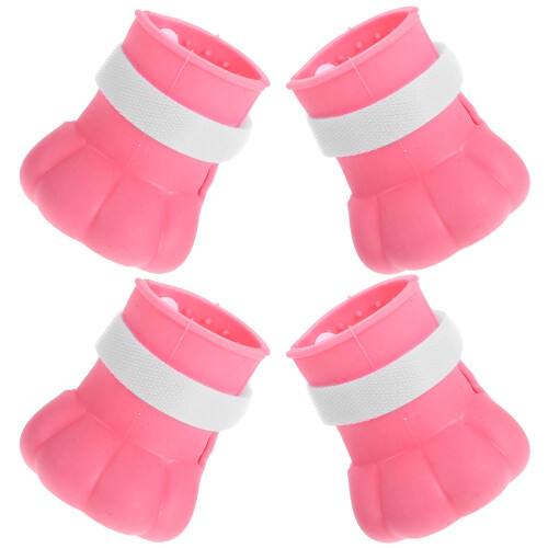 4pcs Silicone Cat Boots Anti-Scratch Nail Covers