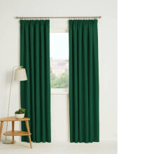 (Emerald Green, Width 90" x Drop 90" (229cm x 229cm)) Blackout Curtains- Premium Polyester Thermal Insulated Energy Saving Noise Reducing Set of 2 Rod Pocket Panels Block Sunlight 90 to 92% for