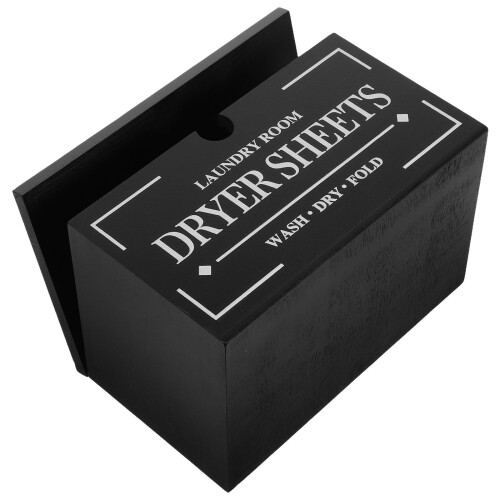 Wooden Laundry Dryer Sheet Holder with Lid Storage Container