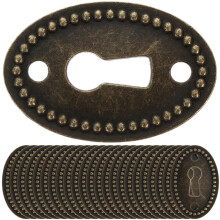 24pcs antique keyhole cover plates for furniture decor