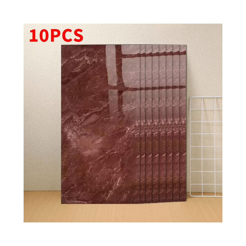 (Wmb004, 10 Pack) 10~20Pcs Bathroom Wall Panels Pvc Cladding Shower Wet Wall Tile Marble Effect Decor Decorative Kitchen Moisture-Proof Self-Adhesive 5021832441002