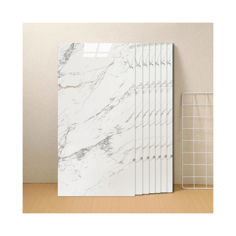 (Wmb045, 10 Pack) 10~20Pcs Bathroom Wall Panels Pvc Cladding Shower Wet Wall Tile Marble Effect Decor Decorative Kitchen Moisture-Proof Self-Adhesive 5021832441248