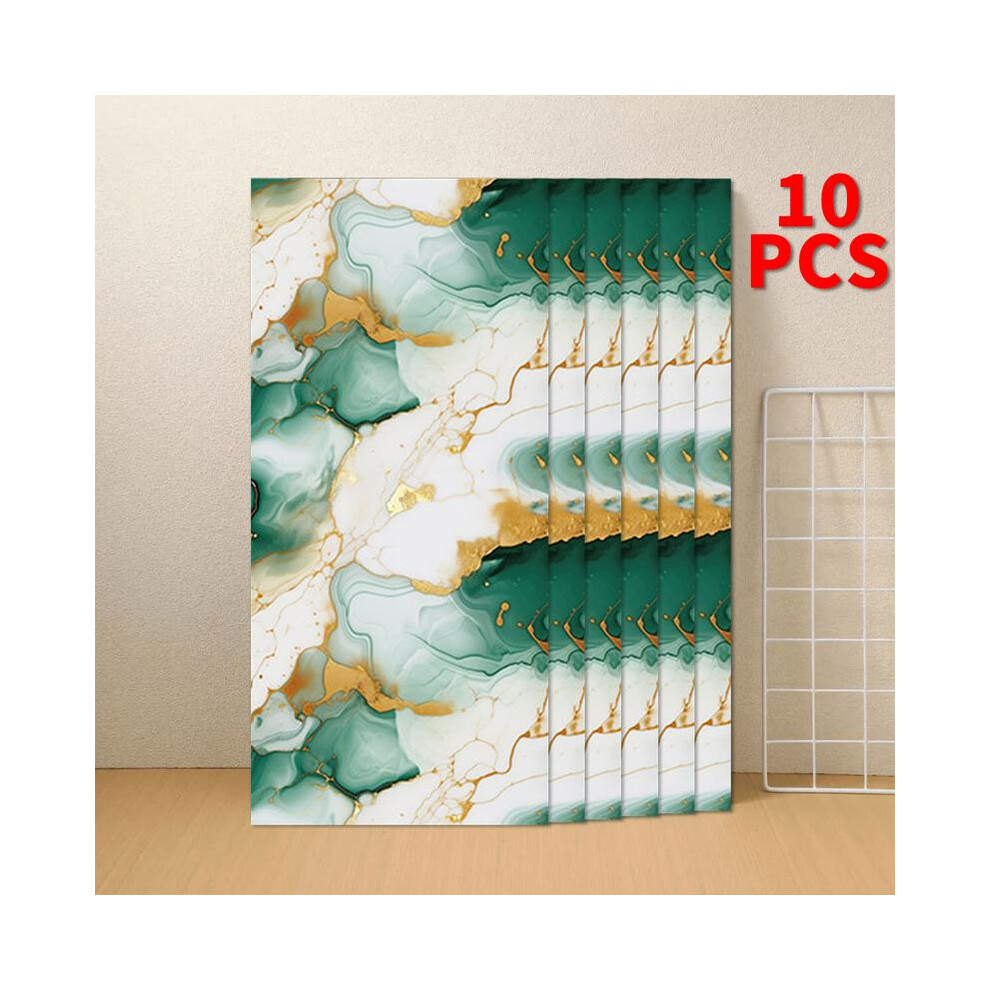 (Wmb086, 10 Pack) 10~20Pcs Bathroom Wall Panels Pvc Cladding Shower Wet Wall Tile Marble Effect Decor Decorative Kitchen Moisture-Proof Self-Adhesive 5021832441392