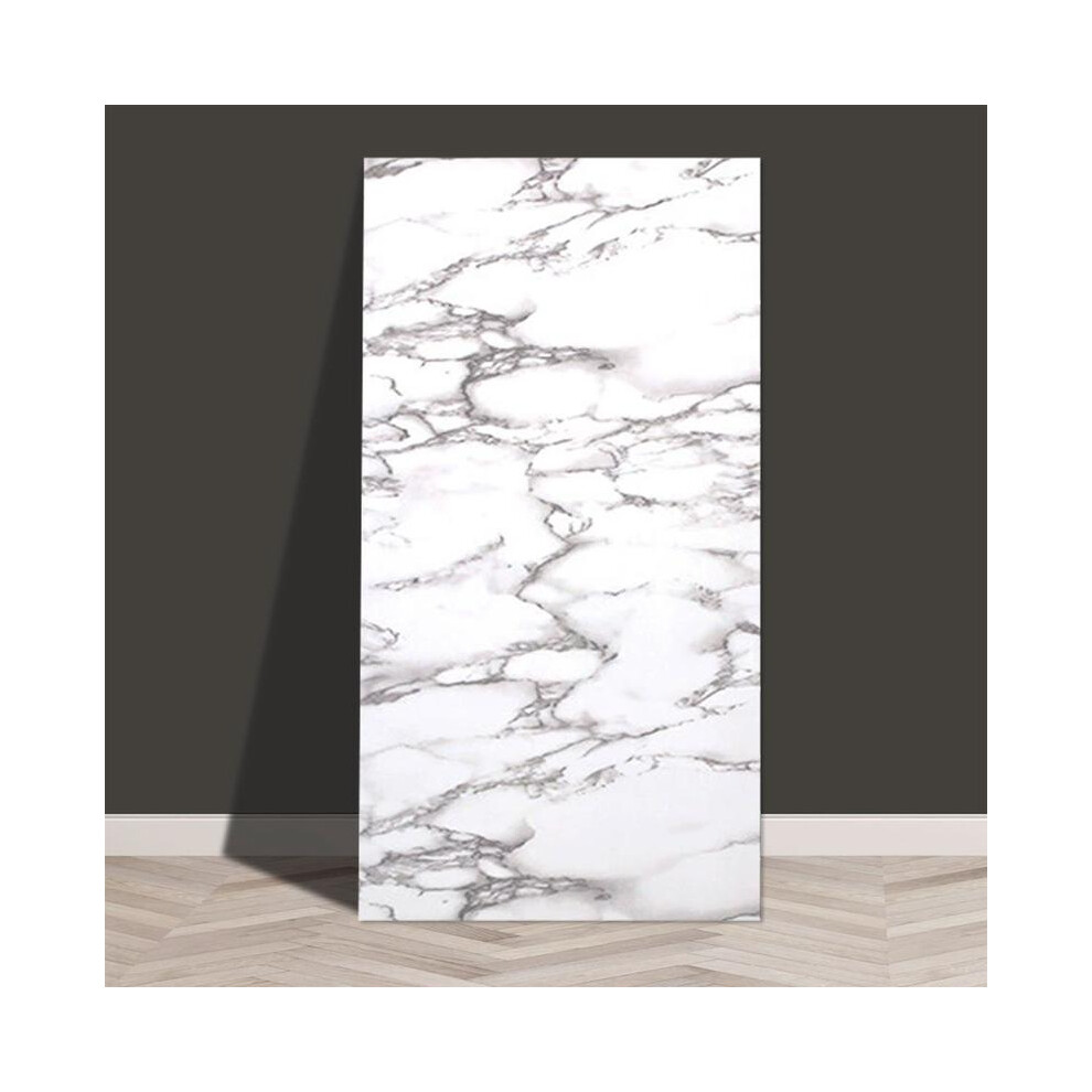 (WMB019, 10 Pack) 10~20Pcs Bathroom Wall Panels PVC Cladding Shower Wet Wall Tile Marble Effect Decor Decorative Kitchen moisture-proof self-adhesive