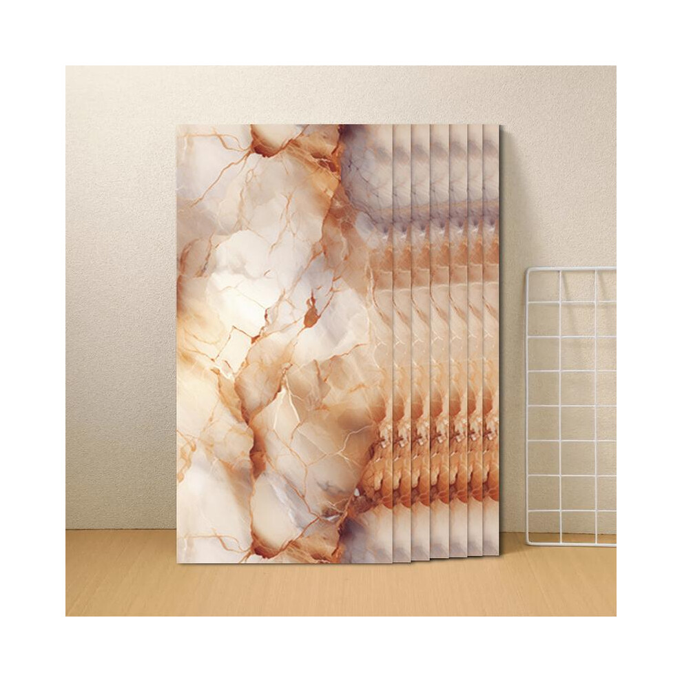 (Wmb083, 10 Pack) 10~20Pcs Bathroom Wall Panels Pvc Cladding Shower Wet Wall Tile Marble Effect Decor Decorative Kitchen Moisture-Proof Self-Adhesive 5021832441330