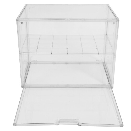 Clear Double Layer Bread Box for Kitchen Countertop 2