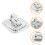 Laptop Cable Security Anchor Silver 2pcs 2.01x1.81x0.47in 11