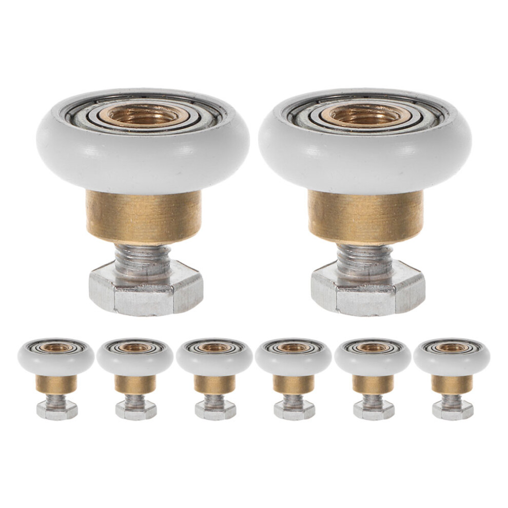 8Pcs Shower Door Pulley Glass Sliding Pulleys Rollers Replacement 3212175361191