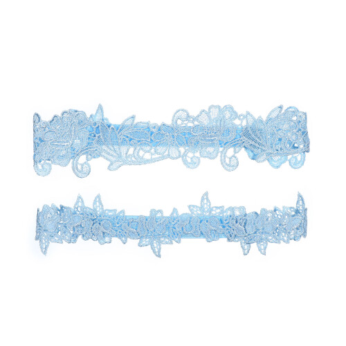 2pcs Wedding Garter Set for Bride Women (Sky-Blue)