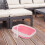 1 Set Cat Litter Box Pink Plastic Half Closed 9