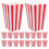 25pcs Popcorn Cups Retro Striped Paper Containers 11