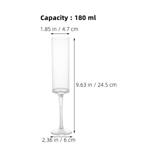 2 Pcs Goblet Water Cup Glasses Cocktail Bride Transparent 1