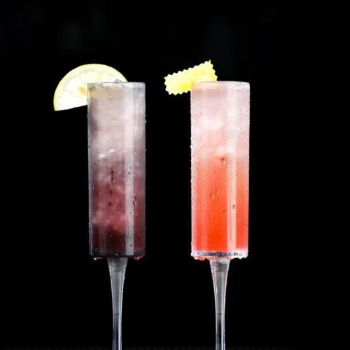 2 Pcs Goblet Water Cup Glasses Cocktail Bride Transparent 2