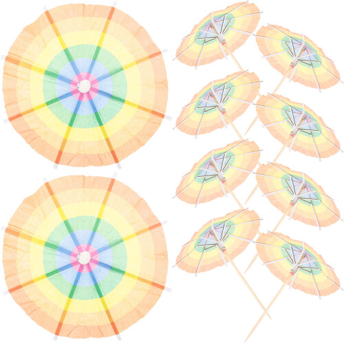 50pcs Fruit Picks Cocktail Umbrella Food Decorations