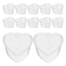 100 Pcs 50ml PP Plastic Heart Shaped Spice Container with Lid