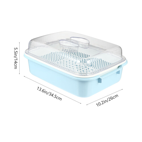 Portabicchieri E Stoviglie Asciugatura Blu in PP Resistente 1