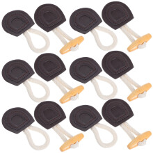 6Paare Praktische Leder Holz Toggle Knöpfe Für Kleidung Und DIY