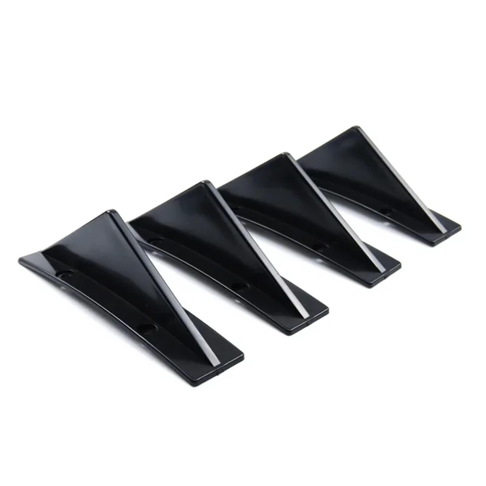 Shark Fin Rear Spoiler Universal Car Carbon Fiber Pattern Modified Lip Diffuser Rear Bumper Anti-Collision And Red/Black 6447073701481