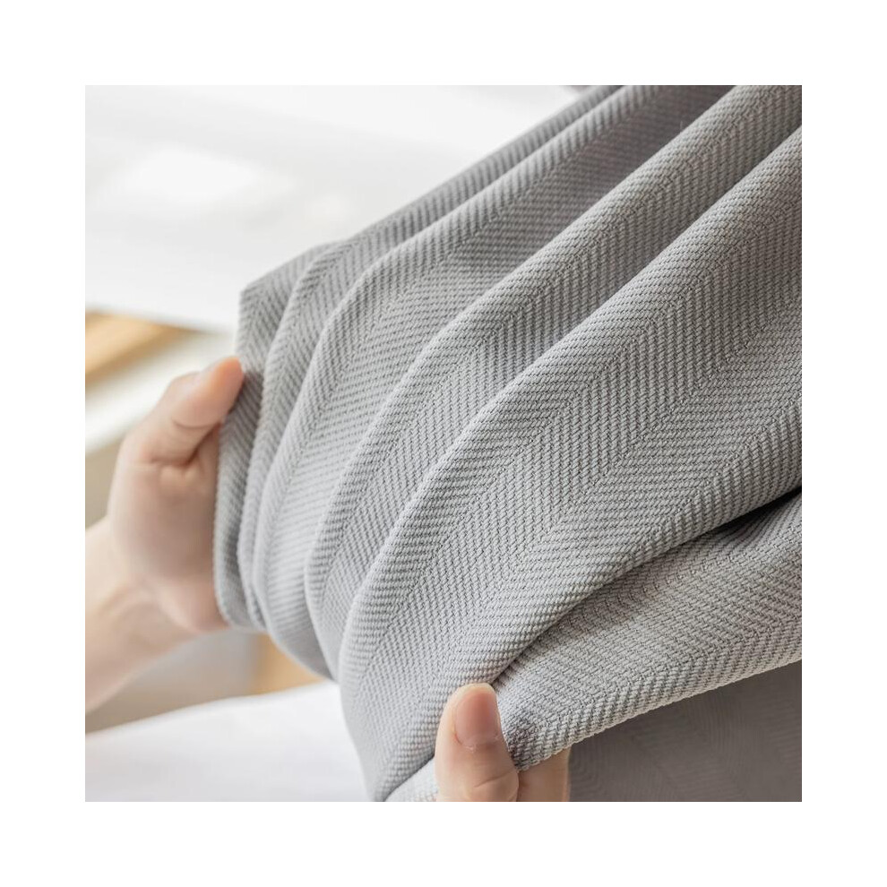 (Gray, 55"W x 102"Lï¼140 x 260cmï¼) Blackout Curtains- Premium Polyester Thermal Insulated Energy Saving Noise Reducing Set of 2 Rod Pocket Panels B-image-OPC-PKHP6CR-NEW